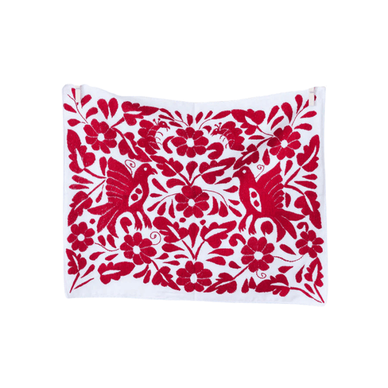 Embroidered Placemat - Red