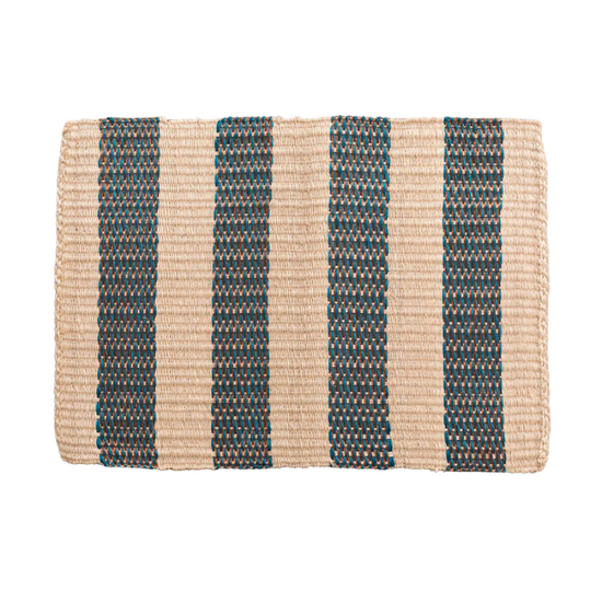 Set x6 Blue & Copper Stripes Placemats