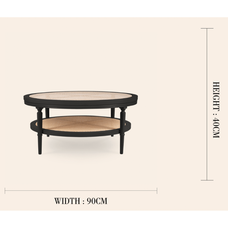 Lucia Coffee Table, Charcoal