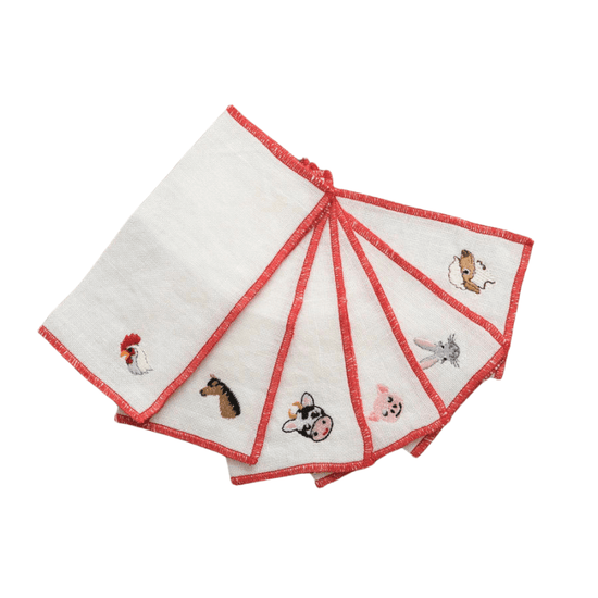 Farm Cocktail Linen Napkins