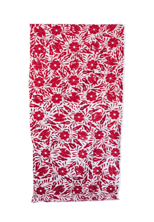 Embroidered Tablecloth - Red