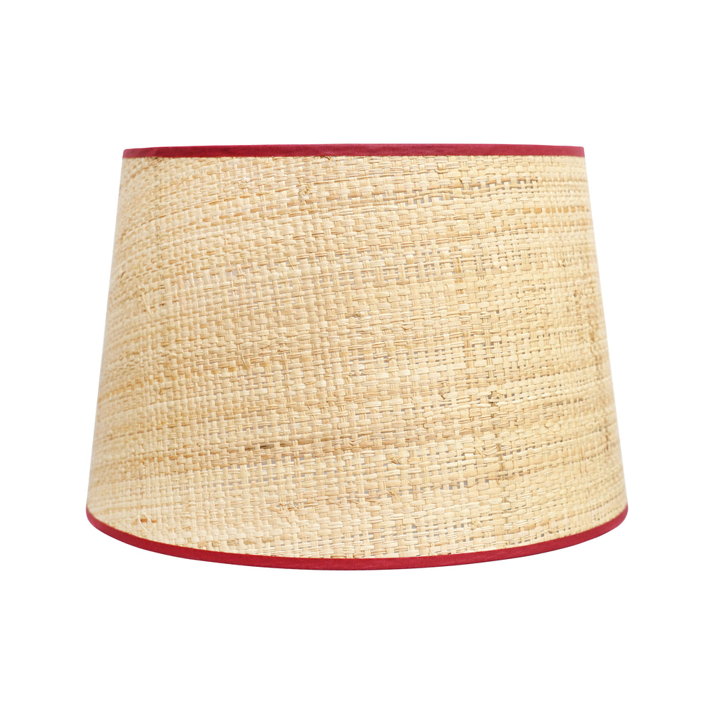 Seema Raffia Lampshade - Red