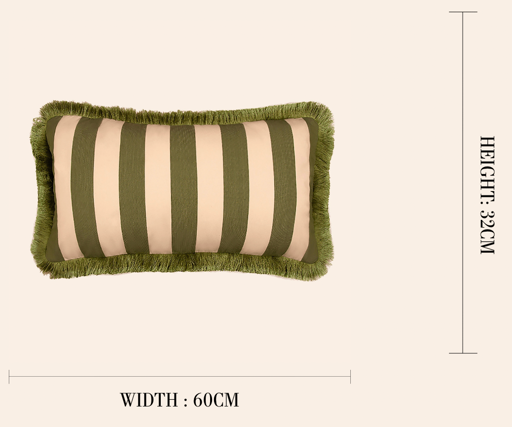 Sonia Stripe Cushion, Artichoke