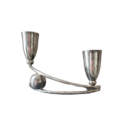 Chrome Double Head Candle Stick Holder