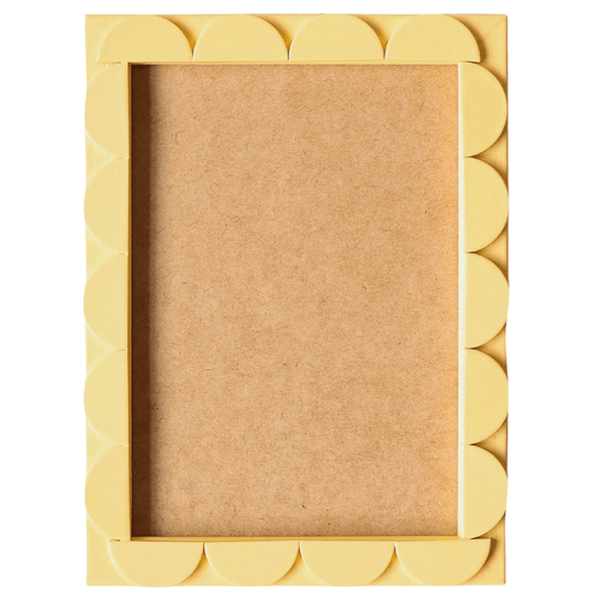 Cashmere Yellow Lacquered Scallop Frame