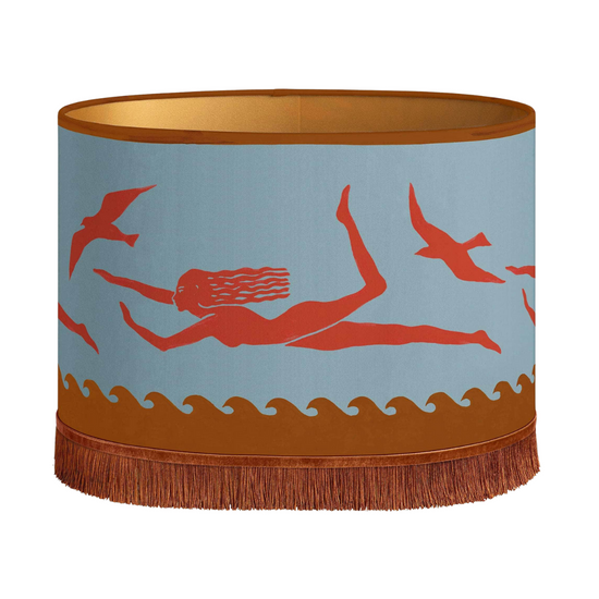 Palais x Hôtel Magique Lampshade Thalassa Smokey Blue & Coral