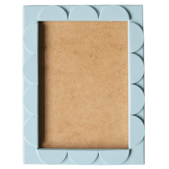 Powder Blue Lacquered Scallop Frame