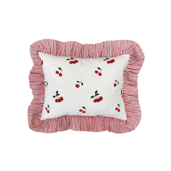 Cherry Ruffle Quilt & Pillow