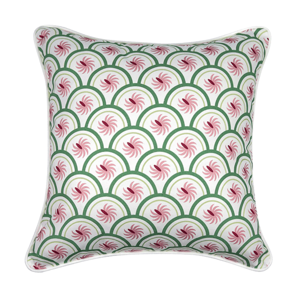 The Coco Cushion Green and Pink