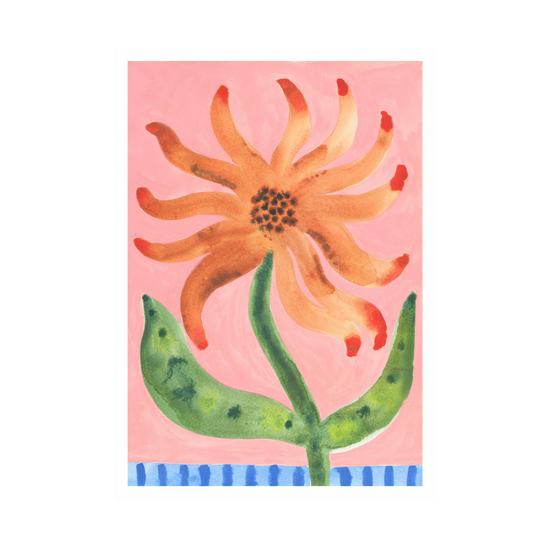 Orange Dahlia Print