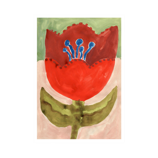 Red Tulip Print