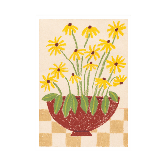 Rudbeckia in a Bowl Print