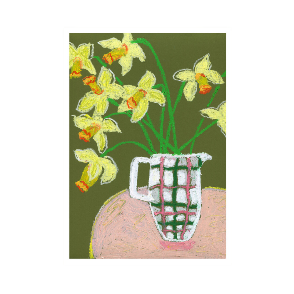 Daffodils in a Vase Print