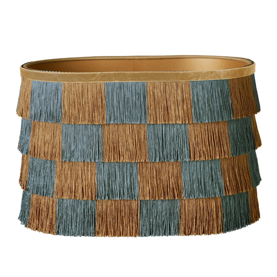 Lampshade Giselle Caramel & Dusty Blue