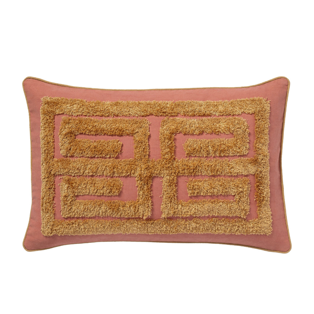 Cushion Cleo Blush & Raffia