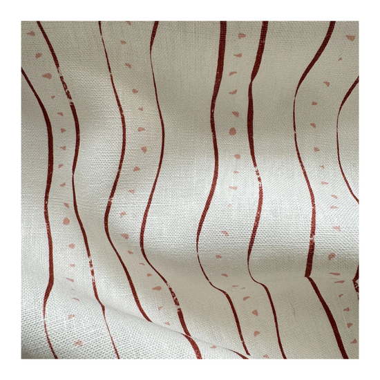 Rayure, Burgundy Linen Fabric