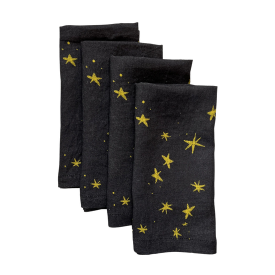 Stars Napkins in Blue (Set of 4)