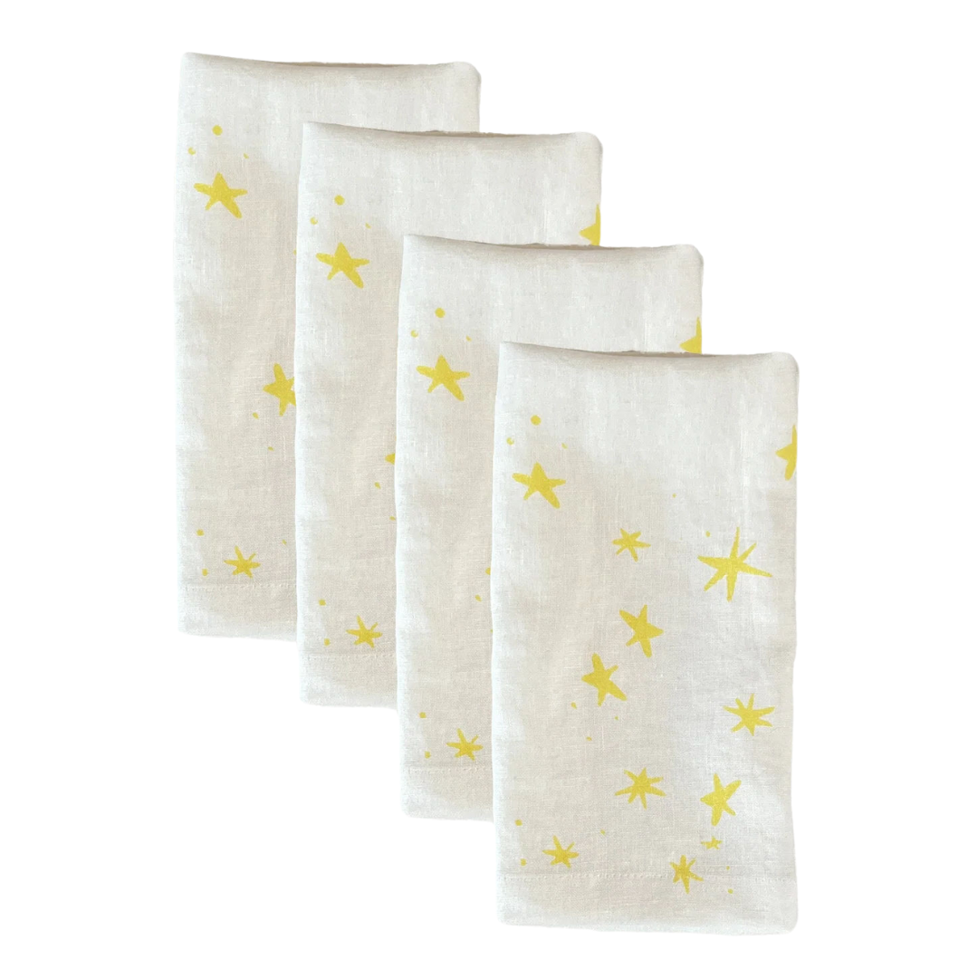 Stars Napkins in White (Set of 4)