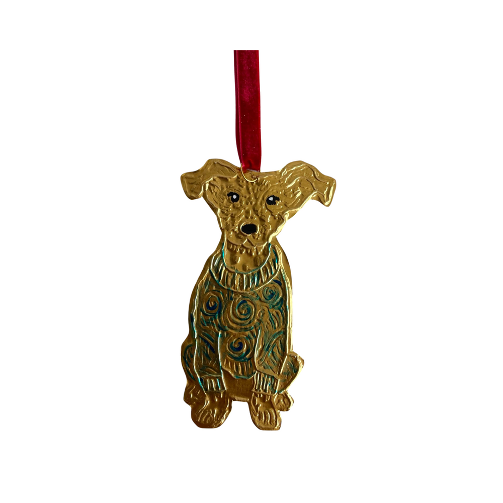 Gold Embossed Vincent Van Woof Ornament