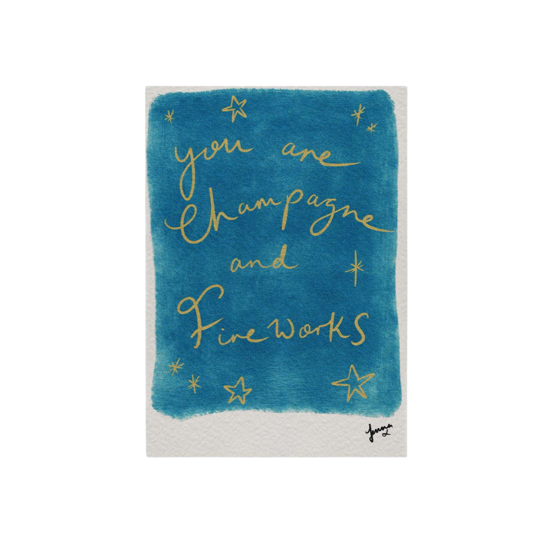 Champagne and Fireworks Greeting Card