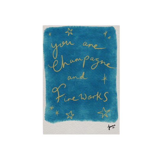 Champagne and Fireworks Greeting Card