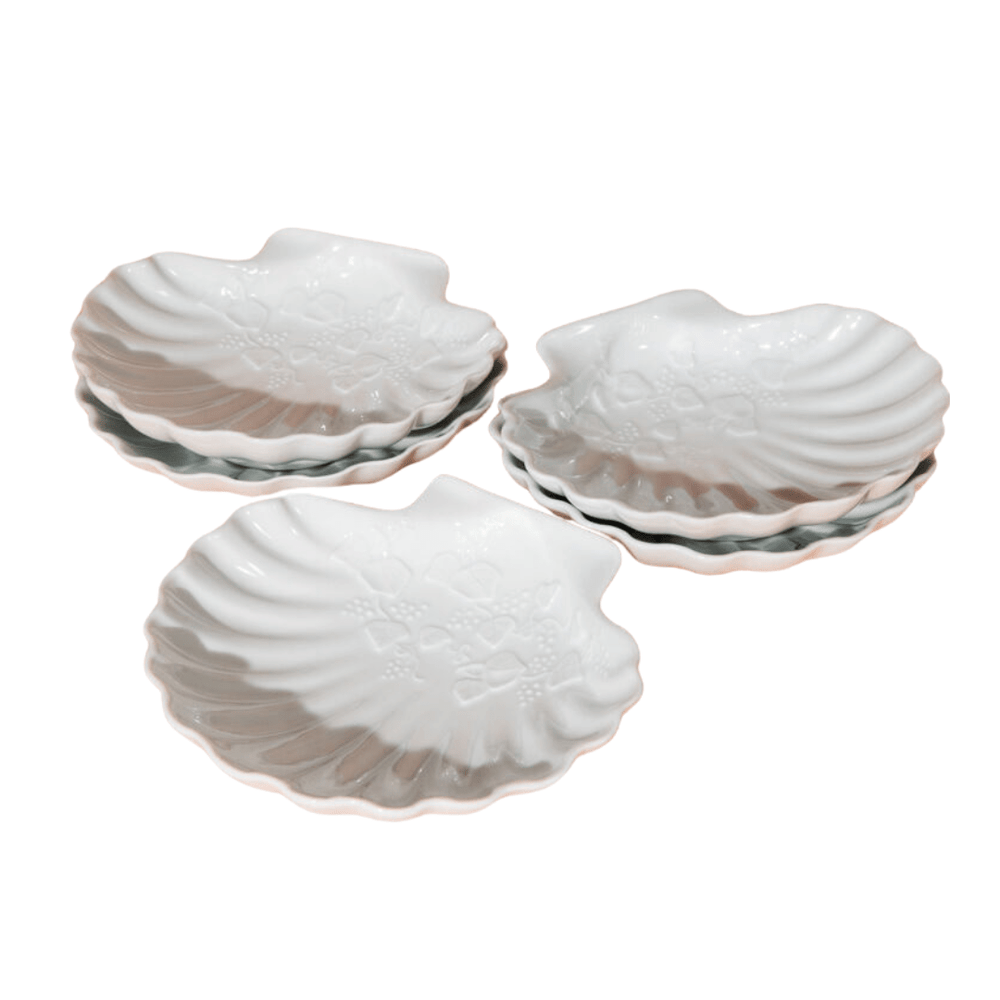 Vintage French Shell Dish Set by Lièrre Sauvage