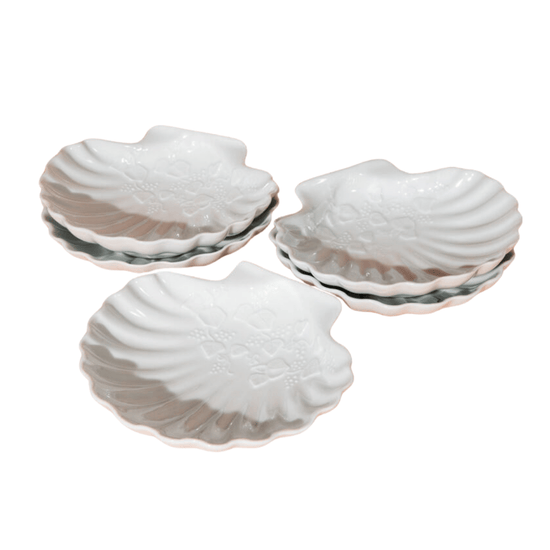 Vintage French Shell Dish Set by Lièrre Sauvage