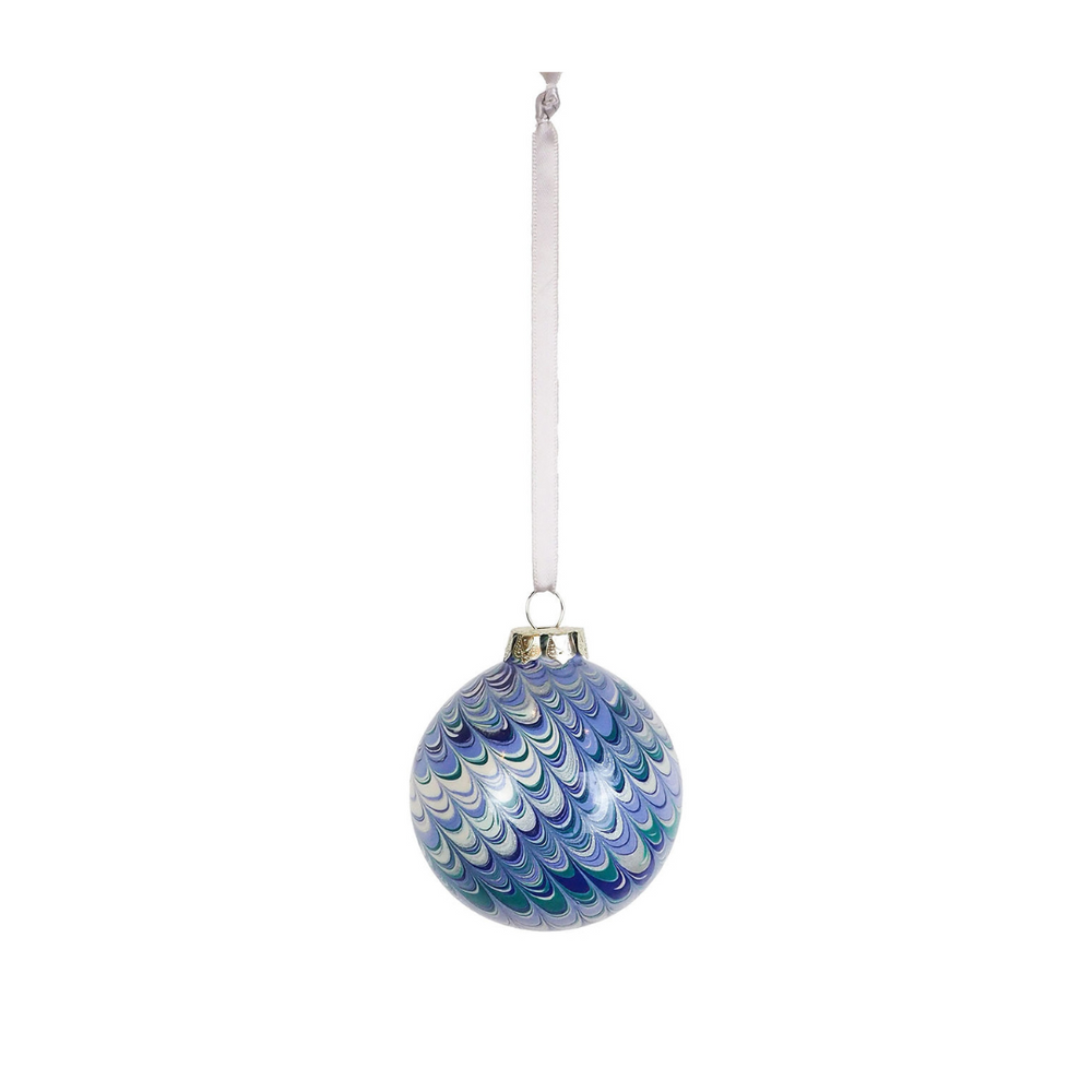 Medium Glacier Marbled Bauble