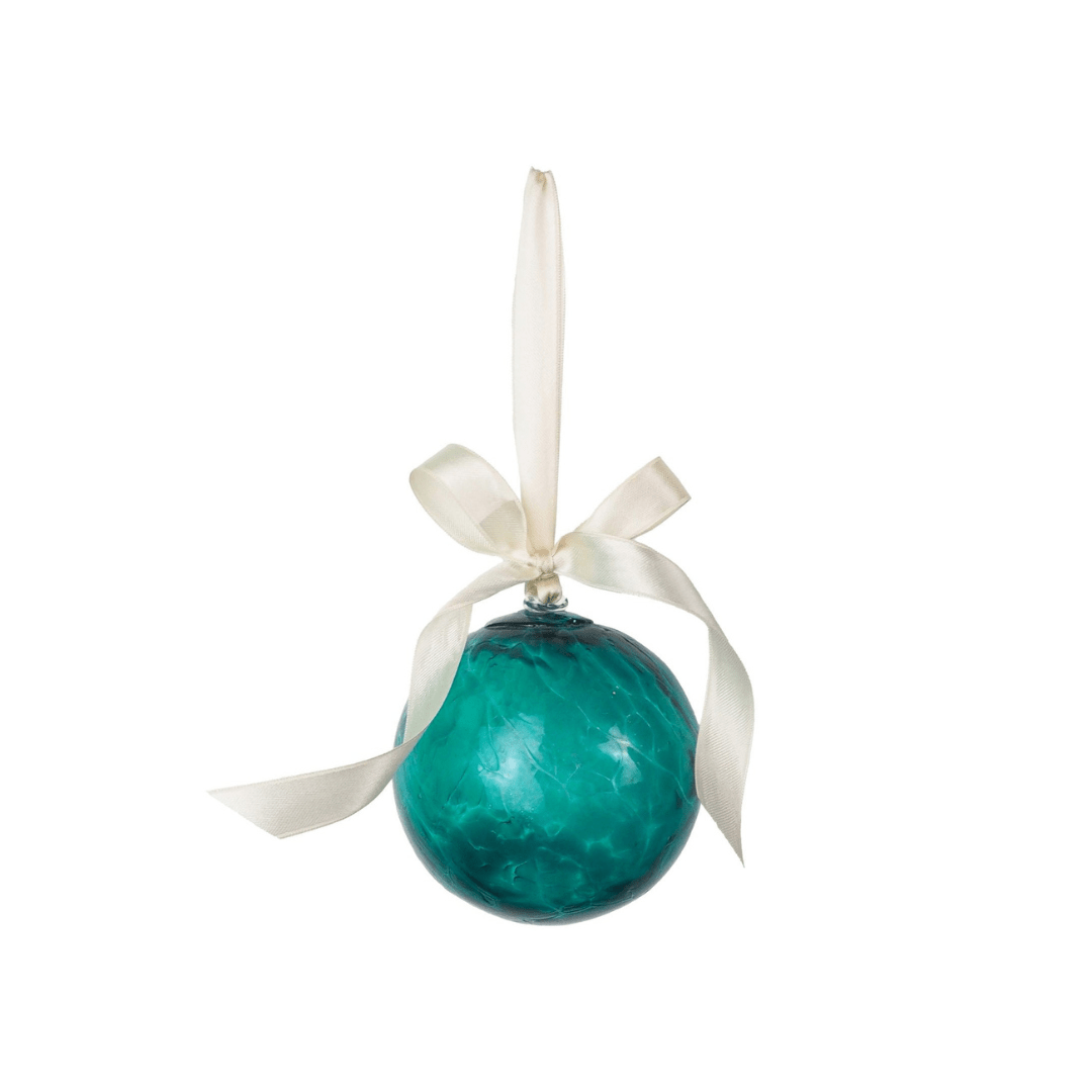 Turquoise Antique Glass Bauble