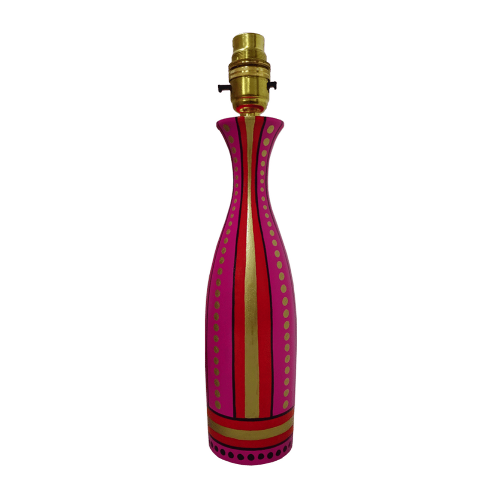 Carousel Carafe Lamp - Red Gold