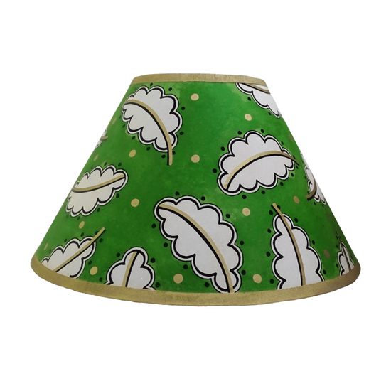 Oak Leaf Hand Painted 10" Lampshade in Green Gold