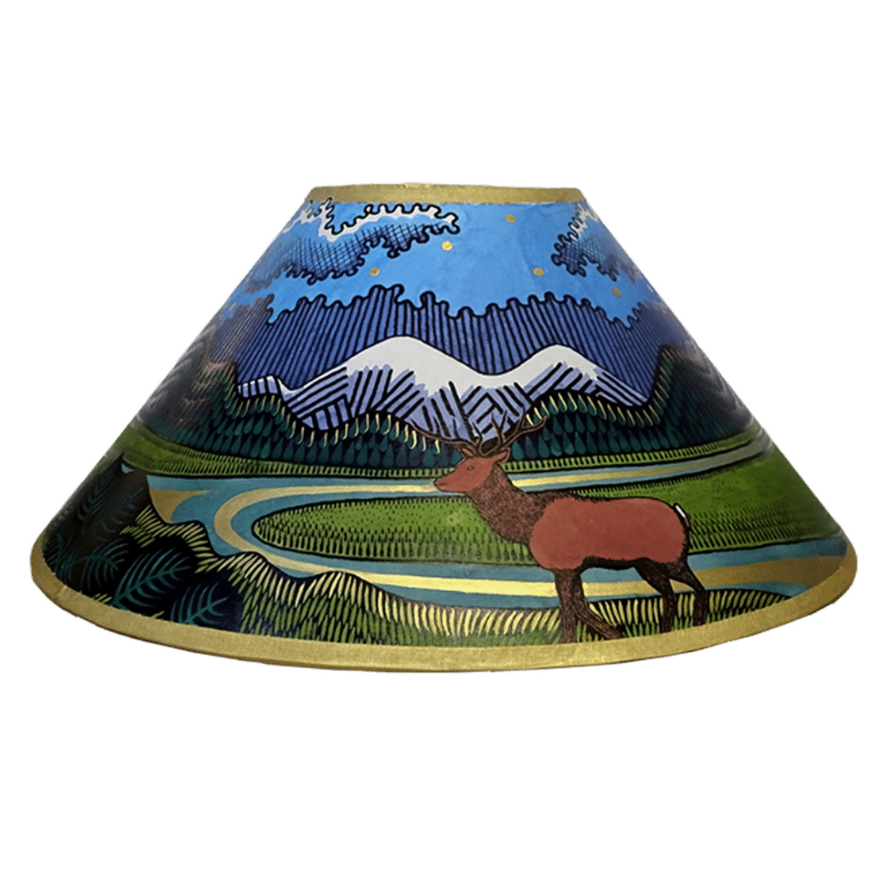 Landscape Hand Painted 14" Lampshade