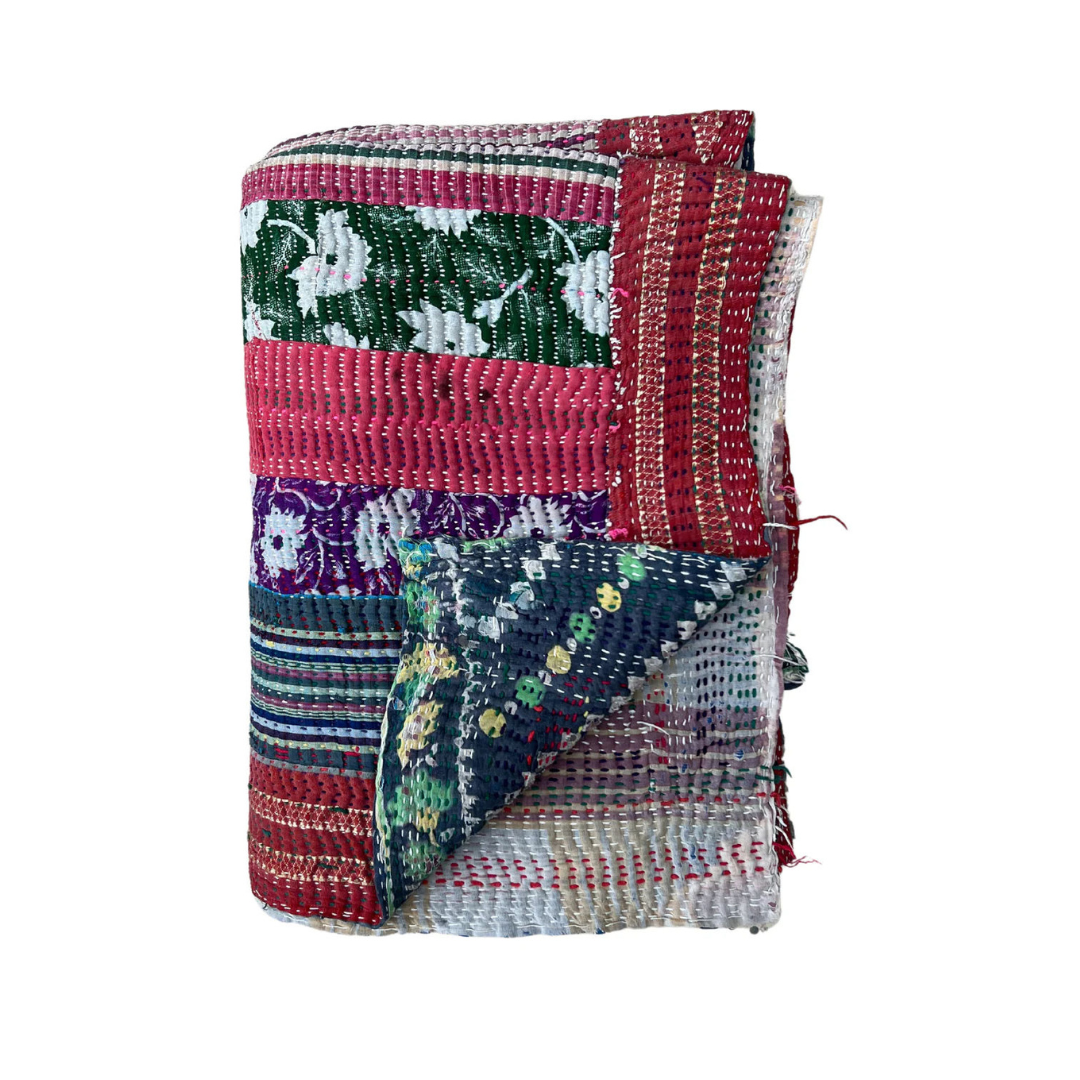 Patchwork Kantha Quilt No. 029