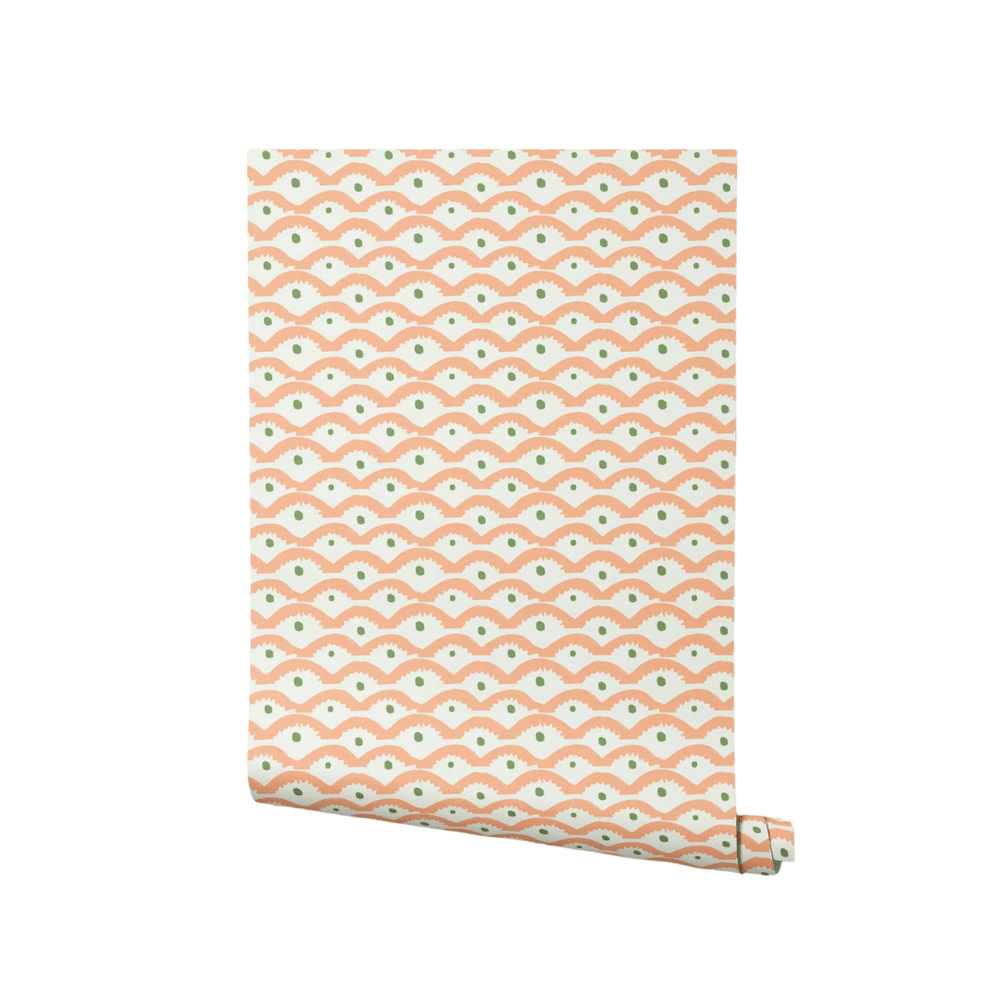 Wiggly Squiggly Wallpaper - Peachy