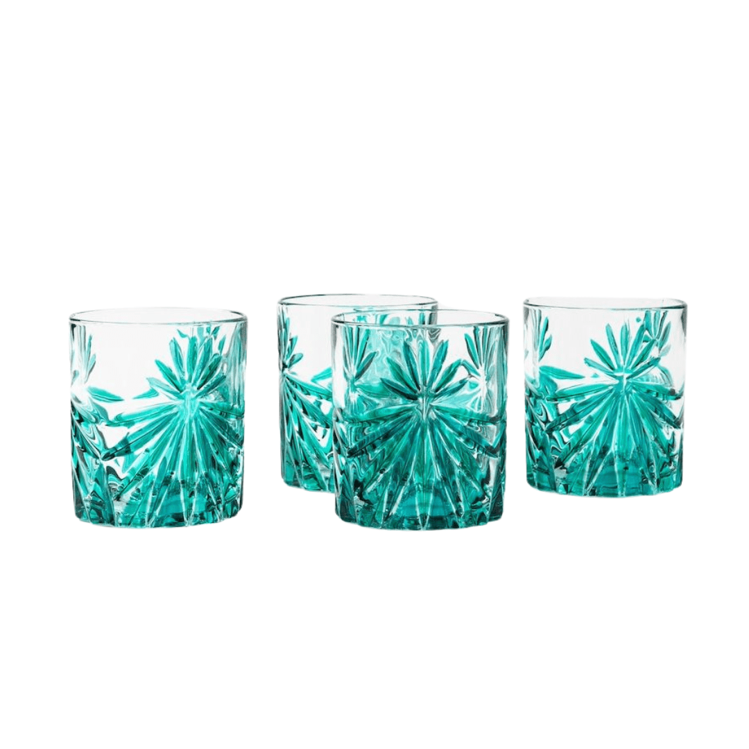 The Stars Hand-Painted Crystal Glasses - Set of 4 Tumblers