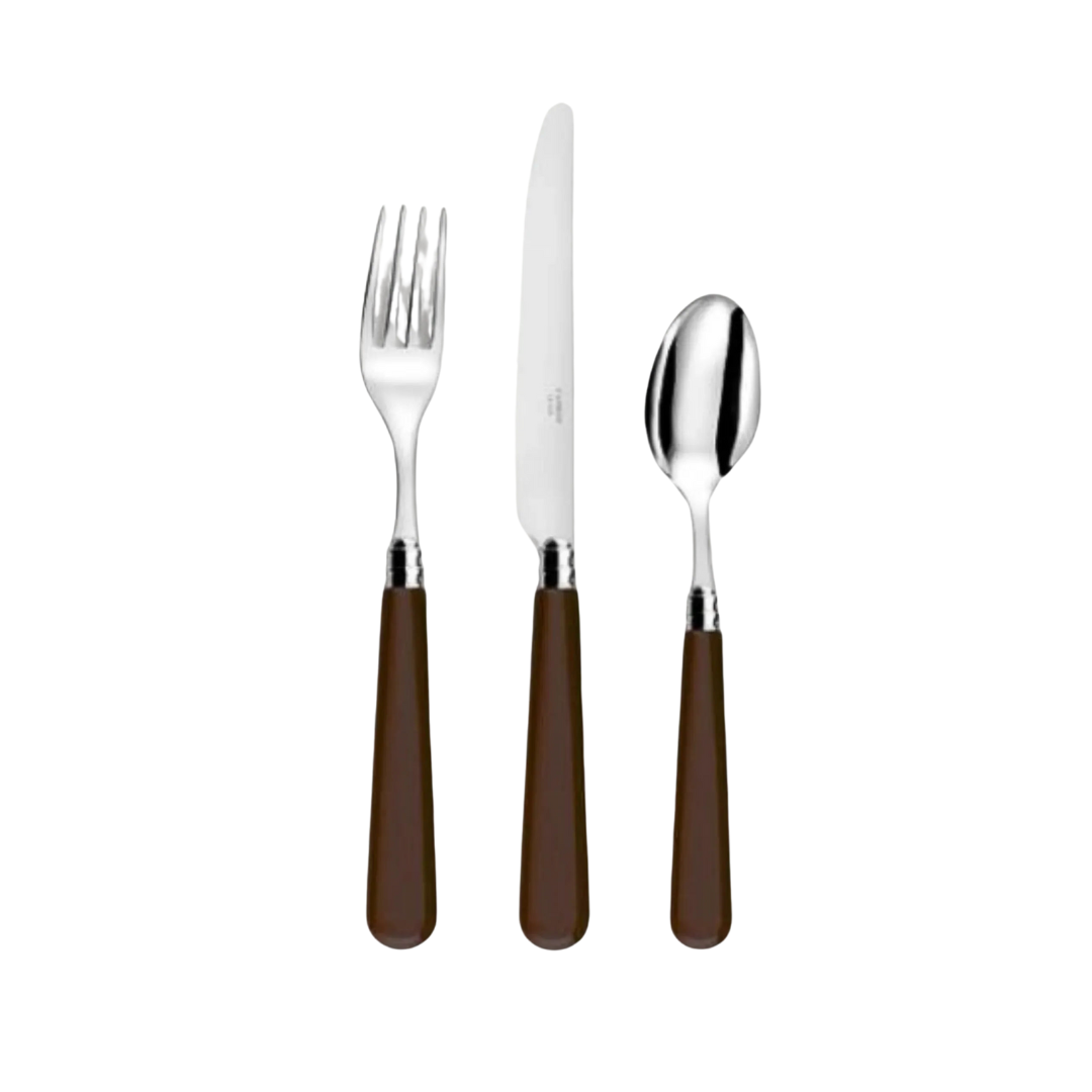 Chocolate Brown Dinner Cutlery Set - 12 pieces