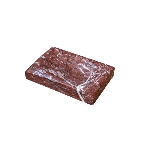 Red Marble Soap Dish