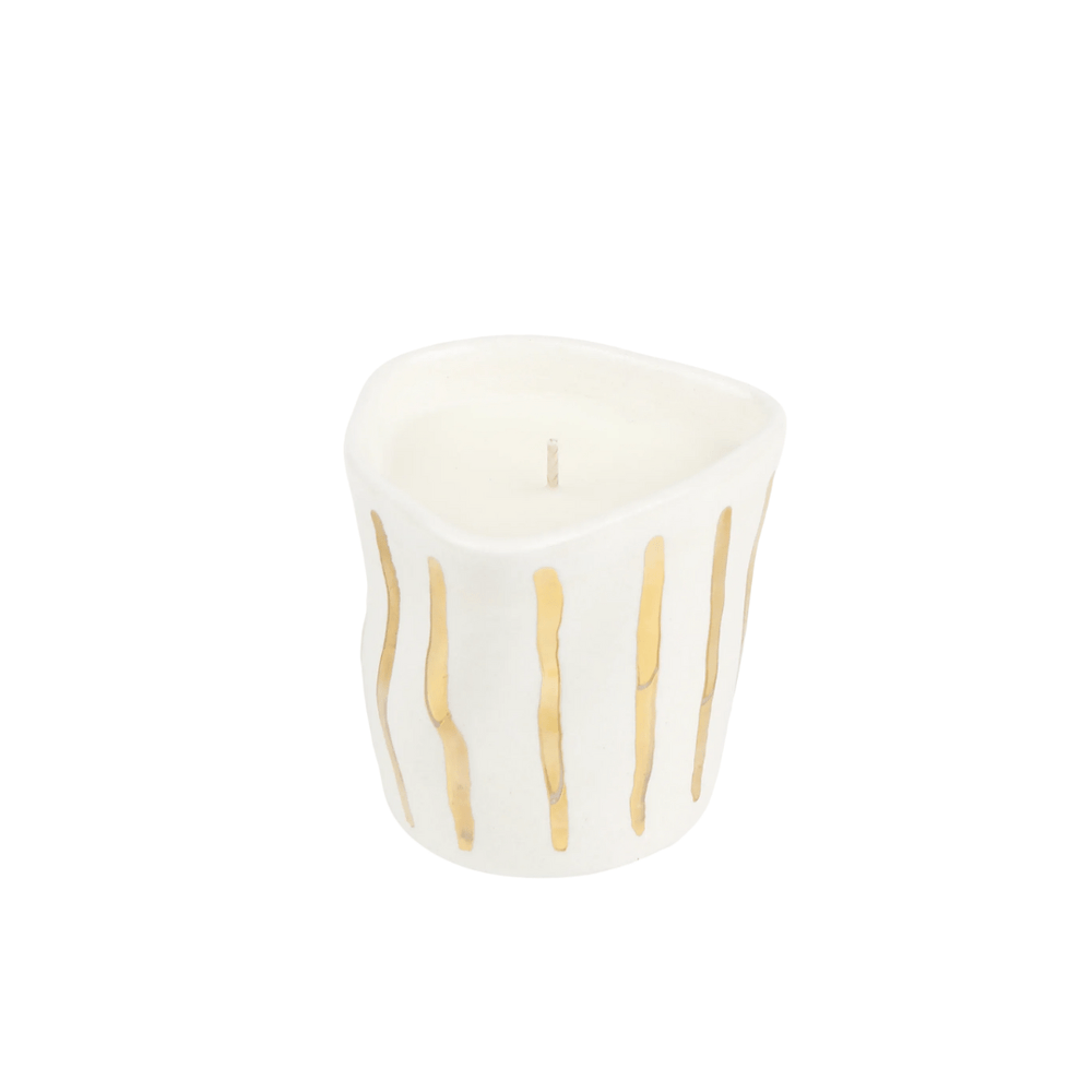 Gold Stripes Candle