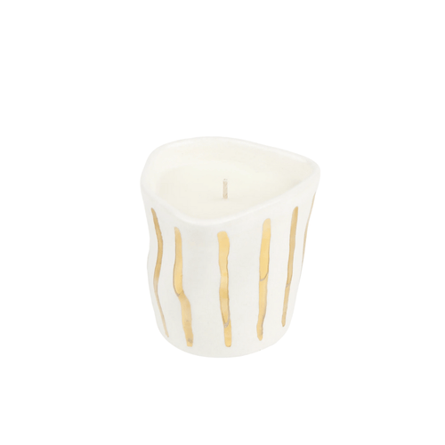 Gold Stripes Candle