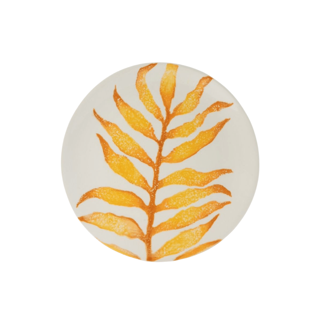 Hand-Painted Ceramic Plates - Leaves Collection