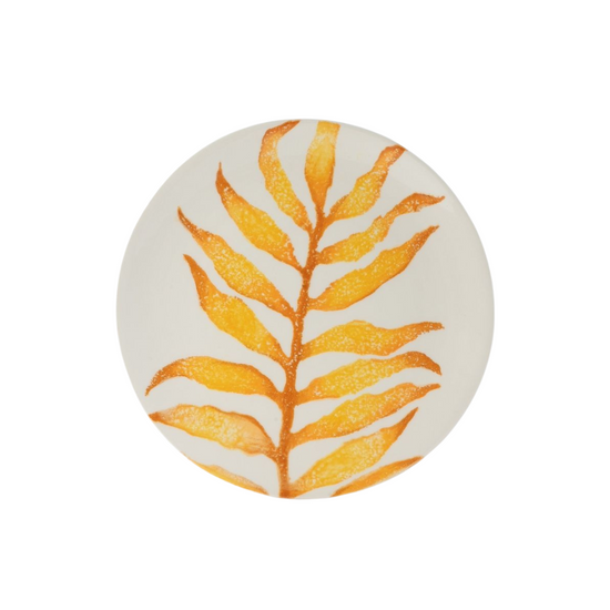 Hand-Painted Ceramic Plates - Leaves Collection