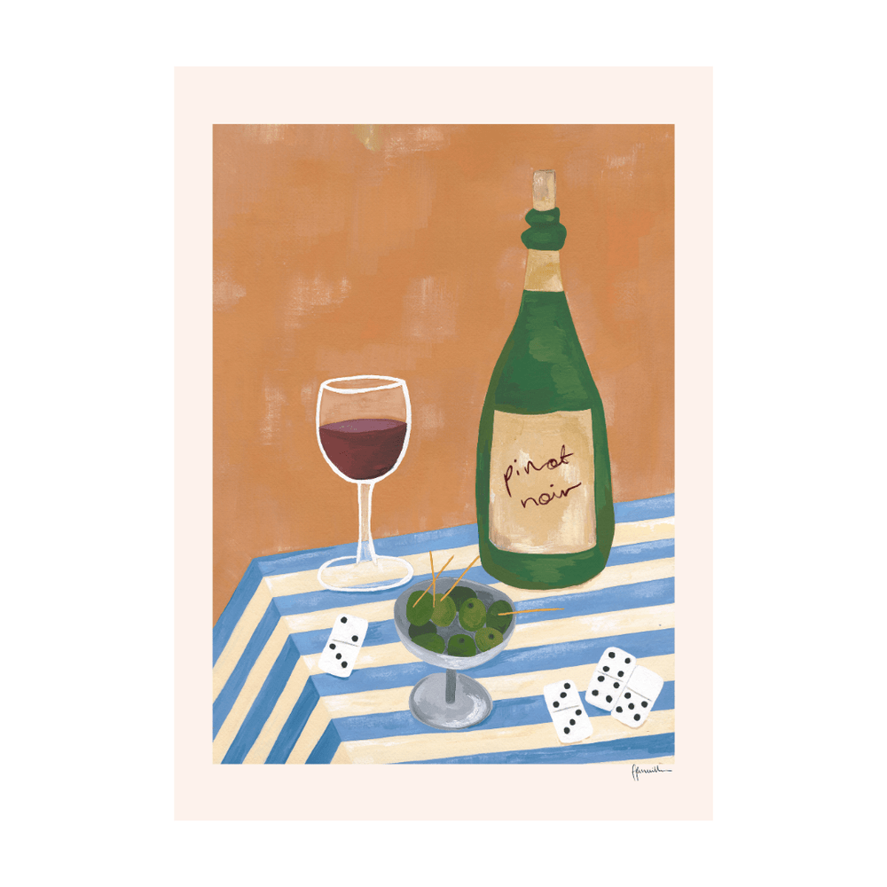 Dominoes, Olives & Pinot Noir Print