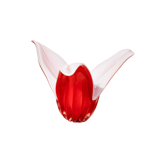 Mid-Century Red Opaline Centerpiece