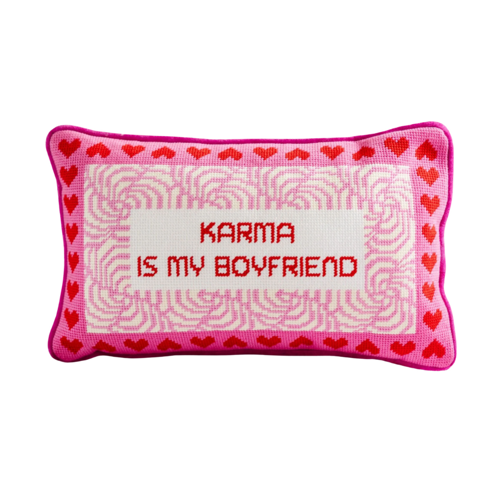 Karma Needlepoint Pillow