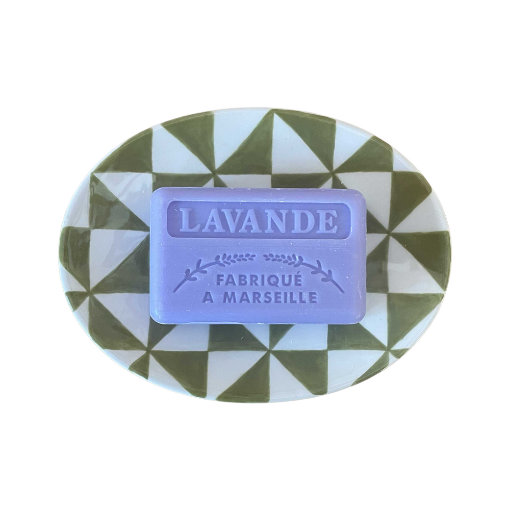 Diamond Soap Dish, Green