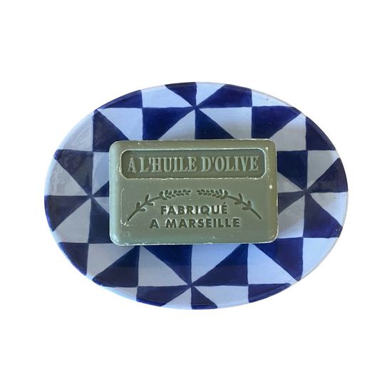 Diamond Soap Dish, Blue