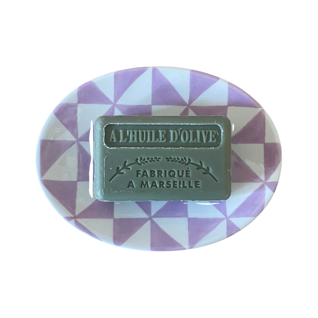 Diamond Soap Dish, Lilac