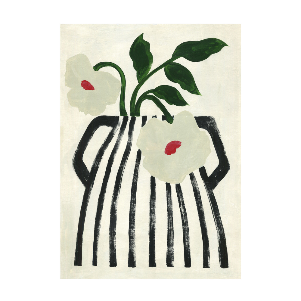 Oversized Stripe Vase, Giclée Print