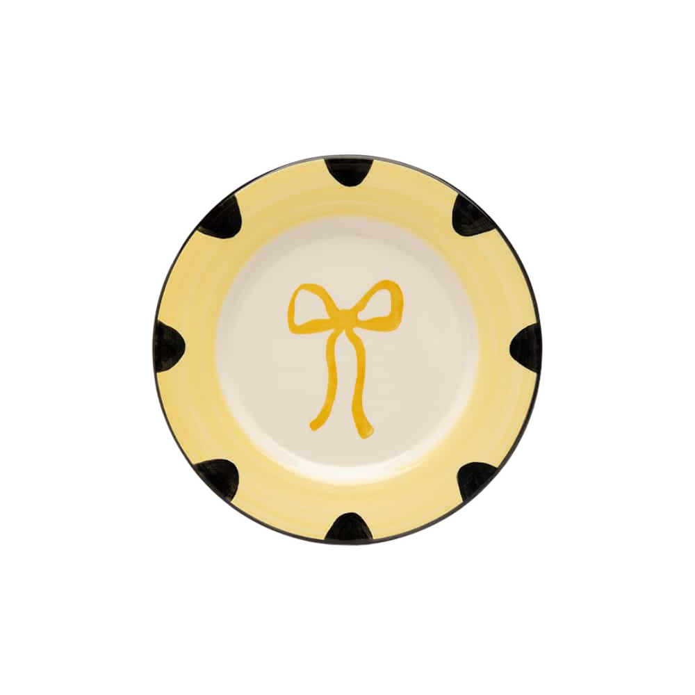 Yellow Bow Dessert Plate