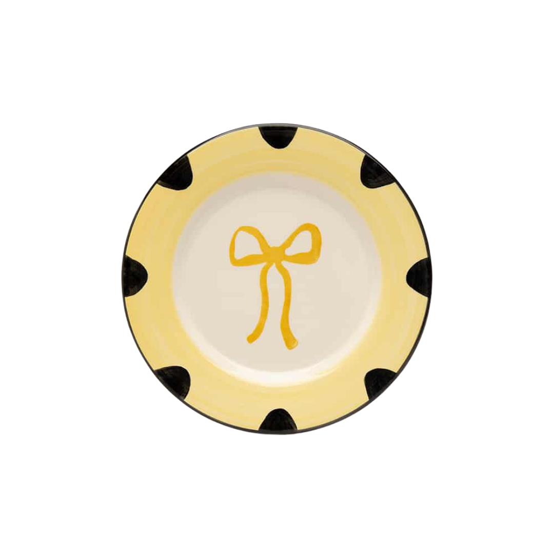 Yellow Bow Dessert Plate